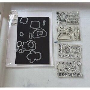 Lot of 14 Mini Clear Stamp Sets with Coordinating Dies